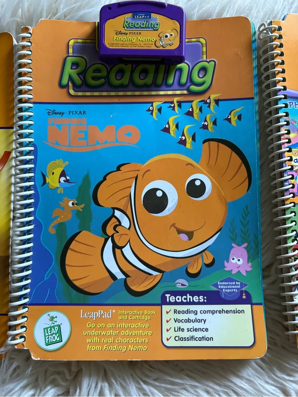 4 Original Leap Frog LeapPad Learning System Book & Cartridge Sets Reading Math